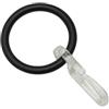GARDINIA Anelli per tende Kos, Con ganci per pieghe, Per il set di binari per tende Kos, 6 pezzi, Ø interno 27 mm, Ø esterno 35 mm, Larghezza 4 mm, Metallo, Nero opaco