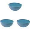Zenker Ciotola multiuso in plastica, insalatiera, porta frutta e verdura, adatta per preparare e servire, lavabile in lavastoviglie, diametro 24 cm, capacità 3,45 l (Confezione da 3)