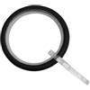 GARDINIA Anelli per tende con inserto scorrevole e ganci per tende, in metallo, per Ø 25 mm, nero opaco, 10 pezzi