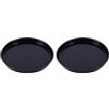 Paderno 11740-28 Teglia Pizza, per Torte e Focacce, Antiaderente, in Ferro Blu, Cucina professionale, per Cottura Elettrica e Gas, Altezza 2.5 cm, Diametro 28 cm (Confezione da 2)