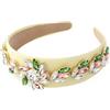 Brillabenny CERCHIETTO GIOIELLO CRISTALLI STRASS FERMA CAPELLI PER CERIMONIA ELEGANTE ACCESSORIO SPOSA ABITO MATRIMONIO Brillabenny (GIALLO 2)