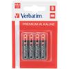 Verbatim Scatola 4 Pile Alkaline Mini Stilo Aaa - Verbatim - 49920