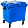 Adatto-M T766662 Contenitore rifiuti da esterno 4 ruote da 1100 litri BLU