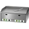 Fimar attrezzature per la ristorazione p FRY2LRMC Fry top a gas da banco piano doppio liscio/rigato acciaio cromato