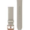 Garmin Cinturino a sgancio rapido da 20 mm, adatto per Venu, Venu 2Plus, Venu SQ/ SQ2, Vivoactive 3/5, Vivomove Series, Forerunner 55/245/645, Approach S40/S42/S12, D2 Air, Silicone sabbia chiara con