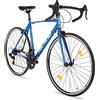 ROCKSHARK Hiland Bicicletta da Corsa 700C con Cambio Shimano a 12 Velocità, Colore Blu, Taglia L, Bici da Strada 28 Pollici per Uomo e Donna con Telaio in Acciaio e Freno a Morsetto, Bici da Città