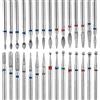 SopwMap 30 Pezzi Punte Fresa Unghie in Acciaio al Tungsteno per Manicure e Pedicure, Fresa per Unghie Diamantate, Punta da Trapano per Fresa Manicure Elettrica per Rimozione Gel e Cuticole