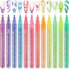 Kalolary 12 Colore 3D Nail Art Pen, Matite Smalto per Penna per Pittura Decorazioni Unghie per Disegno, Penna per Nail Art Fai Da te Graffiti Pen Manicure Bellezza Adorna Regalo per Halloween Natale