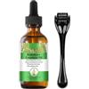 Okaywork Olio essenziale di rosmarino+ dermaroller 0,5mm microneedling capelli per la crescita dei capelli,siero sopracciglia ricrescita rapida la cura della pelle,la crescita delle sopracciglia