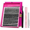 VEYESBEAUTY Ciglia Finte Kit Ciglia Kit Extension Xtreme 10-18mm | 3D Laminazione A Strati Ciglia Finte Ciuffetti Kit Lash Extension Kit Con Bond e Dispositivo Di Rimozione