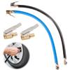 TXErfolg 2 Pezzi Tubo di Prolunga per Pompa Pneumatici 36,5 cm con 2 adattatori per Pompa d'Aria da 8 mm Tubo Flessibile per Gonfiaggio Pneumatici per Pneumatici di Biciclette, Motocicli, Automobili
