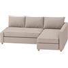 HomeTown Market Solo copridivano! Resistente copridivano Friheten di ricambio compatibile con IKEA Friheten fodera componibile angolare per letto (Poliestere beige lasciato lungo)