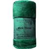 LIZZIE JACOBS Coperta in finta pile, lussuosa, super morbida, calda e accogliente, per divano, divano letto, in finta pile, colore: verde smeraldo