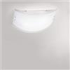 G.E.A. Luce Plafoniera Ge-lecce Pm E27 Led 45x34 Vetro Bianco Satinato Lampada Soffitto Parete Rettangolare Moderna Interno
