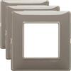 Vimar Placca 2 m, Reflex Cenere (Confezione da 3)