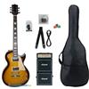 Chitarra Elettrica Les Paul Sunburst con Marshall MS-4 e Accessori - Top Quality