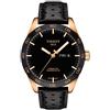 Tissot Uomo PRS 516 316L Cassa in Acciaio Inossidabile con Rivestimento PVD Oro Rosa Cinturino in Pelle Automatico Svizzero Nero, 20 Orologio Casual (Modello: T1004303605101)
