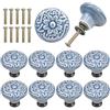 AvoDovA 10PCS Manopole per Cassetti e Cucine, 34mm Pomelli Rotondi in Ceramica, Pomelli per Porta, Pomolo per Mobile, Maniglia per armadietto, Pomelli per Cassetti per Armadio, Cassetto Credenza (B)