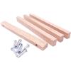 JOWE Maniglie per mobili in legno con viti - 4 listelli in rovere naturale | Forma: trapezio con arco, distanza tra i fori 192 mm