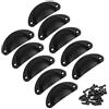 HQdeal 10PCS Maniglie Conchiglia Vintage, Manopole del Porta, Ferro Pomelli con Viti per Cassetto Cucina Mobili Armadio, 8,2 cmx3.5 cm (Nero)