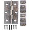 HomeTools.eu Fuxxer® - 6 cerniere in metallo anticato (ferro/bronzo), per armadi, cassette in stile vintage rustico, 62 x 40 mm, set da 6 pezzi comprensivo di viti di montaggio