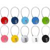 Abiyou 10 Pcs 3 Cifre Lucchetto,Lucchetto Armadietto con Cavo,Lucchetto a Combinazione 3 Cifre,Lucchetti con Combinazione Piccoli,per Scatole di Gioielli,Mini Scatole,Zaini,Valigie