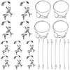 HEYOUTH Morsetti per Luci Scena,Morsetto per Traliccio Luci,Truss Clamp Ganci Tralicci Luci,10pcs Truss Morsetto di fissaggio 30-52 mm Con 10 corde 80 mm di lunghezza per Accessori di illuminazione