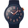 Swatch / Big Bold / Essentially Confident / orologio unisex / quadrante blu / cassa plastica / cinturino silicone - SB01S700