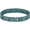 Lacoste Braccialetto a maglie da uomo Collezione METROPOLE in Acciaio Inossidabile con Placcatura Verde - 2040420