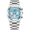 TAYSHILEY Orologi da uomo al quarzo, in acciaio inox, impermeabili, cronografo, orologi da polso per uomini, orologi da polso di lusso per affari, sport, con data automatica, BY5204 Blu cielo, Spotrs
