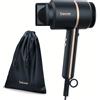 Beurer HC 35, Asciugacapelli compatto con funzione ionica per capelli lucenti e luminosi, incluso accessorio per lo styling, potente 1600-2000 watt, elegante display LED, custodia, colore nero