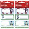 Apli Calcio - Etichette scolastiche set da 9 pezzi, 91 x 36 mm, Multicolore (Confezione da 2)