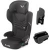 Nurse Spring Seggiolino auto i-Size, 100-150 cm, 4-12 anni, Isofix, sedia da viaggio, portatile, pieghevole, multiposizione, nero