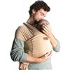 Jane Jané Cocoon Fascia Porta Bebè Elastico, dalla Nascita fino a 20 kg, 5 m, Metodo Canguro, Ergonomica, Traspirante, con Borsa, Beige