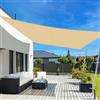 LOVE STORY Vela ombreggiante 2.5x5m Rettangolare Impermeabile Tenda a Vela Sabbia Tenda da sole per esterno，PES Poliéster Protezione UV al 95% per Esterno,Giardino,Terrazzo,Balcone,Patio