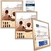 CABBEL confezione da tre (3 pezzi) cornici 40x60 cm in legno MDF - Rovere con vetro Plexi infrangibile/Moderno