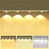 OUILA 44CM Luce Armadio LED con Sensore di Movimento, Dimmerabili Sottopensili 3000K/4000K/6000K Luminosità Regolabile 1500mAh Luci Notturna USB Magnetica Cucina, Scale, Corridoio, Armadio
