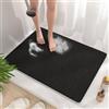 HITSLAM Tappetino Doccia Antiscivolo, 80x60cm Tappetino Vasca Antiscivolo da Bagno con scarico, Morbido PVC Luffa Tappetino Bagno, Asciugatura rapida, Nero