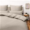 Blumtal Copripiumino 200 x 200 cm in microfibra con 2 federe 65 x 65 cm - Parure da letto 200 x 200 2 persone per materasso 140 x 190, Basic, certificato Oeko-Tex, morbido - tortora