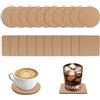 VINEST 20 Pezzi Sottobicchieri Sughero di 4 mm di Spessore, Sottopentola Sughero Rotondi Quadrati, Antiscivolo e Riutilizzabili Sottobicchieri Legno, Resistente al Calore Sottobicchieri, 10 x 10 cm