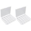 TYFGRT 2 scatole per Bobine da 25 Griglie, Scatola per riporre Gli Accessori per Cucire, Scatola per Bobine, Scatola di plastica Trasparente, Accessori per Cucire