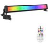 CLY Faretto RGB per Esterni 42W, Barra LED RGB 9 Colori 5 Modalità Dinamiche Luce RGB per Esterno con Telecomando RF 360°, Temporizzazione et Memoria, Faretti Colorati IP66 per Bar Festa Cortile