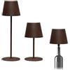 Wiby Lampada da Tavolo Ricaricabile 3-in-1 200 lm 4W, 3 CCT 3000K/4500K/6000K, Dimmer Touch, Batteria 1800 mAh USB-C, Lampada per Bottiglia o con Supporto a Due Altezze, Corpo in Metallo