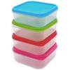 MIJOMA Mini contenitori per alimenti senza BPA, set da 4 con coperchi colorati, lavabili in lavastoviglie, ideali per i viaggi e la casa