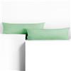 DecoKing Set di 2 federe 40 x 200 * 2 cm, jersey 100% cotone pettinato, chiusura a cerniera Menta Amber
