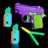 Canzoon 4 pezzi Fidget Toys, Antistress Pistola Giocattolo, Piccolo coltello volante 3D fosforescente, Giocattoli per la riduzione dello stress, adolescenti adulti bambin
