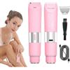 Gutecomuik Depilatore 2 in 1 a doppia testa per donne, epilatore ricaricabile, mini depilatore elettrico senza fili per viso corpo, zona bikini, ascelle, braccia, gambe