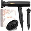 GRT PRO Asciugacapelli Phon Capelli Professionale 2200W EC Motor 100,000RPM,Phon da Viaggio 320g,Asciugacapelli Ionico 200Milioni di Ionici,Phon con Diffusore 4 Temperature 3 Velocità per i viaggi Sport Donne