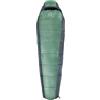KADVA Sacco nanna da campeggio Faran L con collegamento laterale sinistro, 220 x 80 cm, verde, sacco a pelo con cappuccio, temperatura comfort 10 gradi, ideale per autunno e primavera, tecnologia