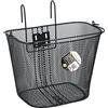 Dunlop Cestina Bicicletta Enteriore - Cesto Biciclette con Maniglia e Ganci - Cestino Bici 34 x 24,5 x 26 cm - Adatto per Bicicletta Elettrica e Bicicletta da Città - Metallo - Nero